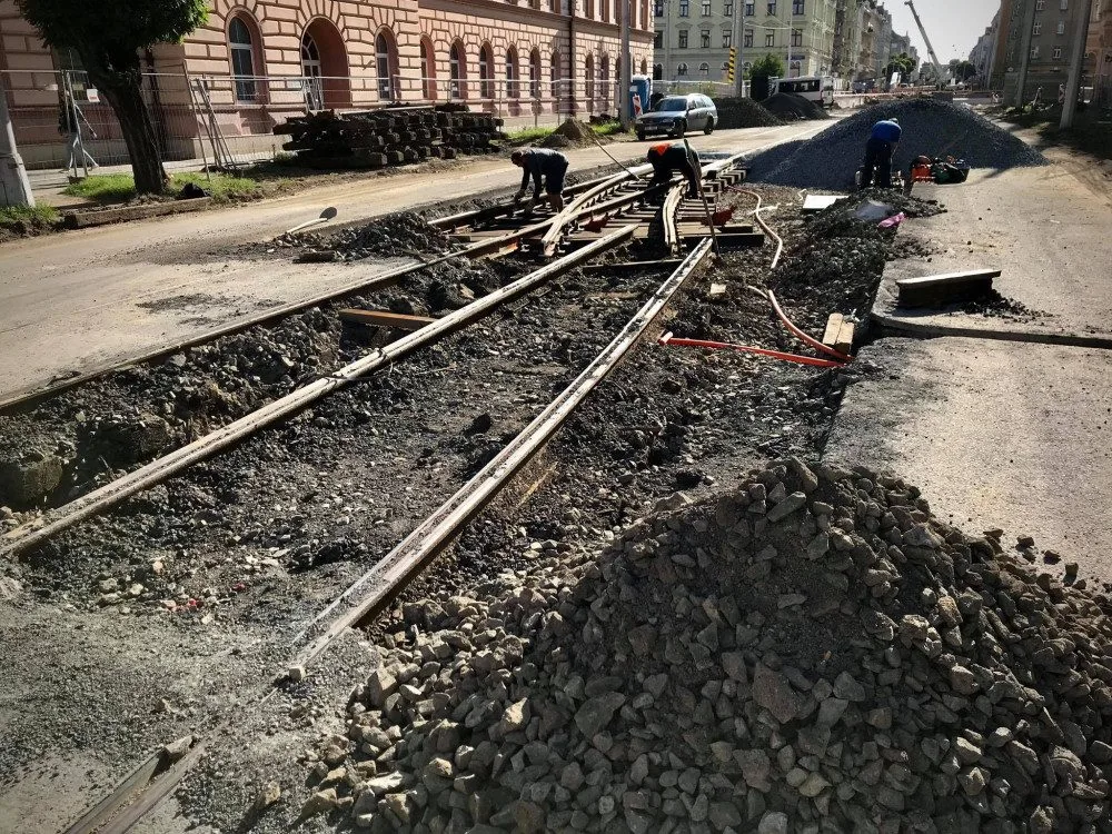 Žižkovo náměstí, konečná zastávka. Tramvaje se budou nově otáčet u Vrchního soudu