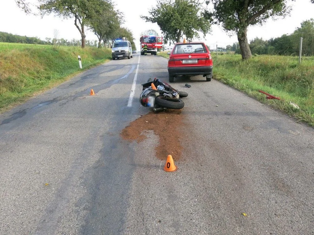 Foto z místa nehody Konice