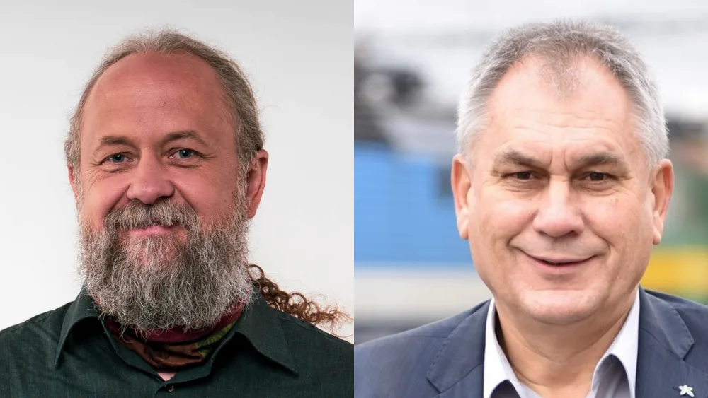 Marek Oštádal za STAN (vlevo) a Jan Zahradníček za ANO (vpravo)