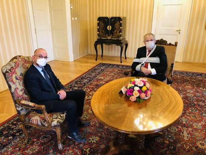 Prezident Miloš Zeman a Jan Blatný
