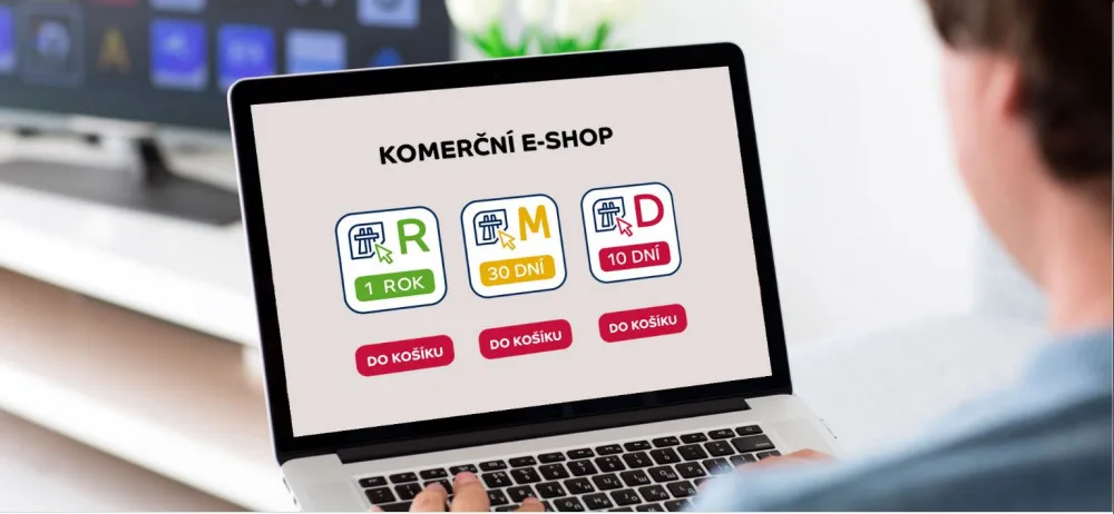 Dálniční známky budou na eshopu rozděleny podle druhu. 