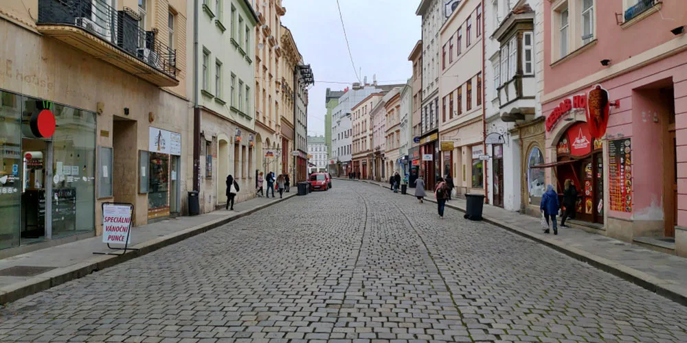 Riegrova ulice v centru Olomouce