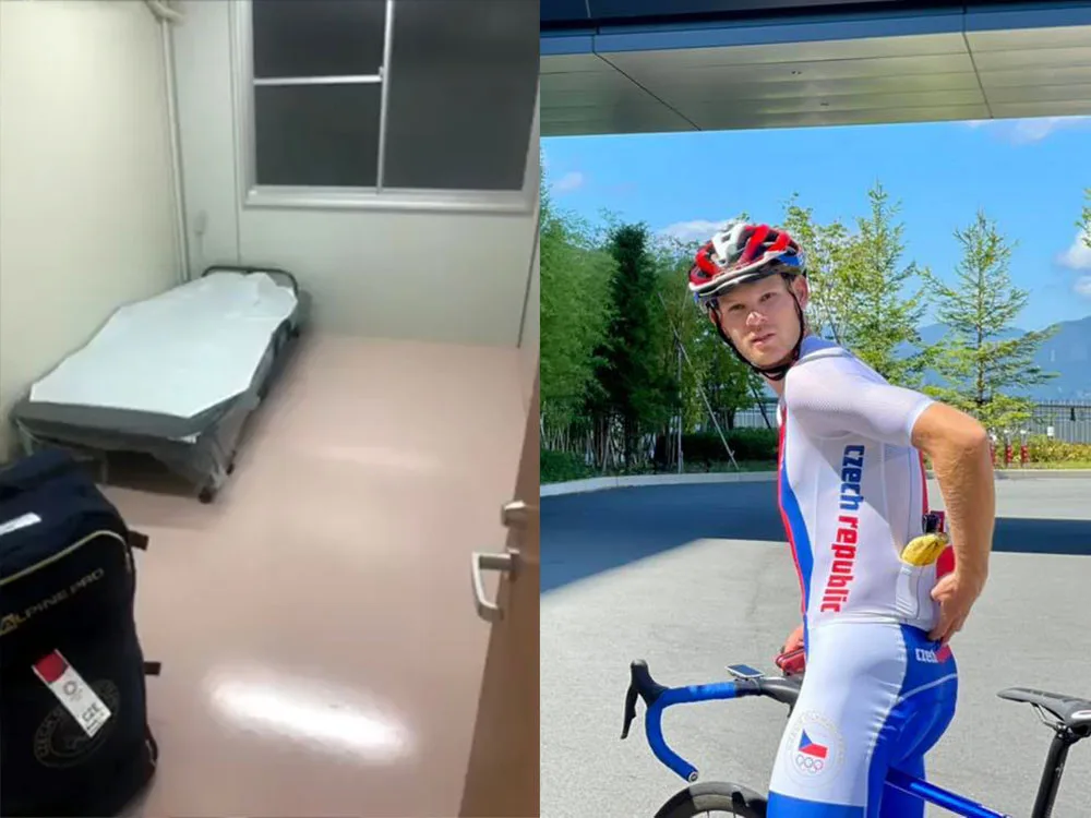 Nepříjemnou noc s komplikovanými přejezdy a čekáním na covidové testy prožil před sobotním olympijským závodem také český cyklista Michael Kukrle
