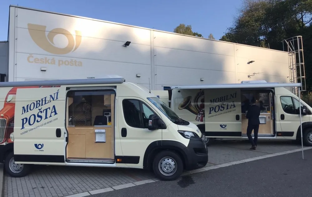 Automobily Mobilní pošty poskytují služby na různých místech v České republice od září 2020