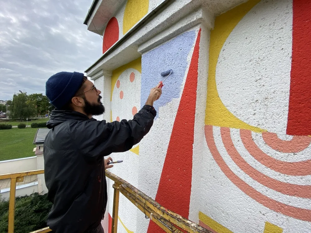 FOTOGALERIE: Prostějovská hvězdárna slaví šedesát let, ozdobil ji obří mural
