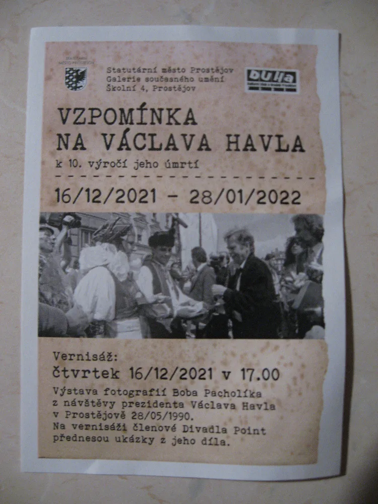 Václav Havel pořád někam pospíchal, vzpomíná na jeho návštěvu Prostějova fotograf Bob Pacholík
