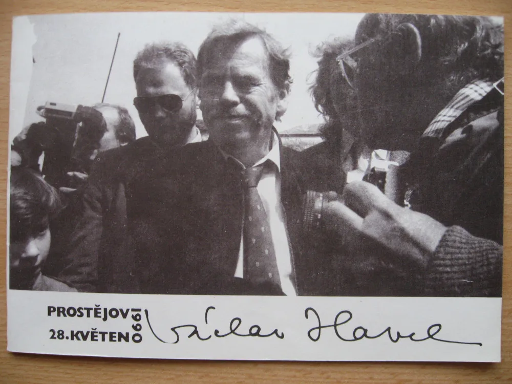 Václav Havel pořád někam pospíchal, vzpomíná na jeho návštěvu Prostějova fotograf Bob Pacholík