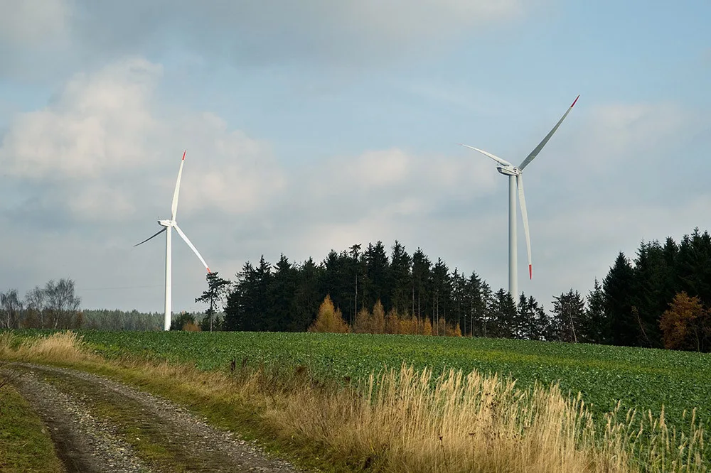 Větrné elektrárny - ilustrační foto