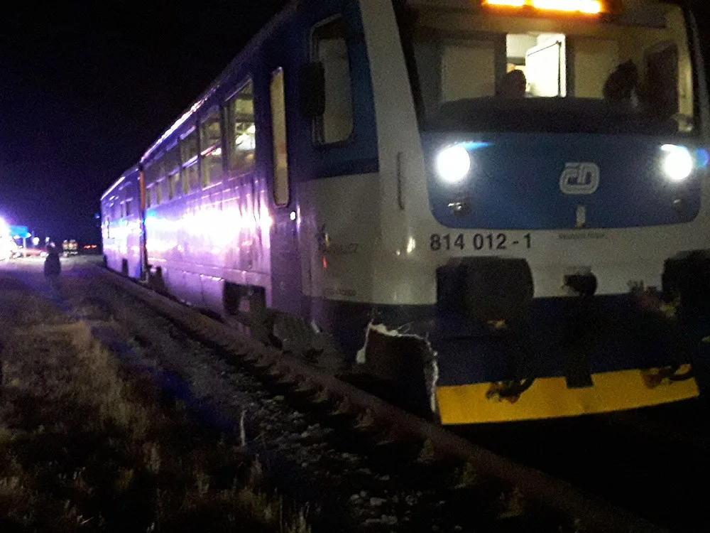 Dopravní nehoda vlaku a osobního auta u Smržic na Prostějovsku
