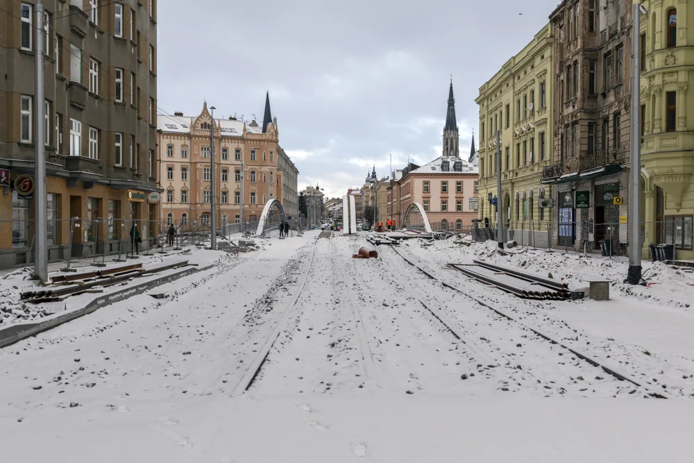 Práce u Rejnoka přibrzdila zima. Důležitá trasa Olomoucí se má otevřít za pět měsíců