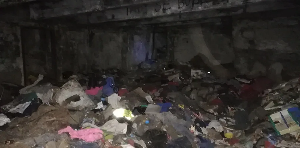 Při obnově bývalého objektu civilní obrany bylo potřeba vyklidit obrovské množství odpadu