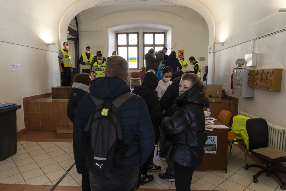 Krajské asistenční centrum pomoci pro Ukrajinu v Olomouci v budově Hanáckých kasáren