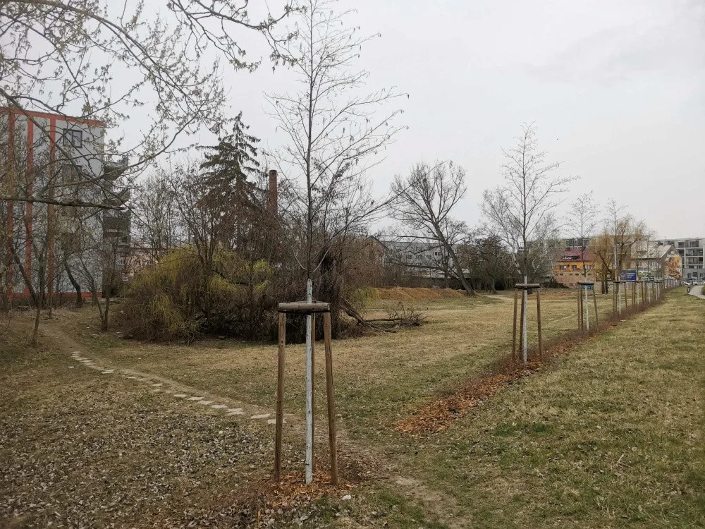 Zaneřáděný pás blízko Šantovky se promění v nový park. Olomouc už má studii a řeší pozemky