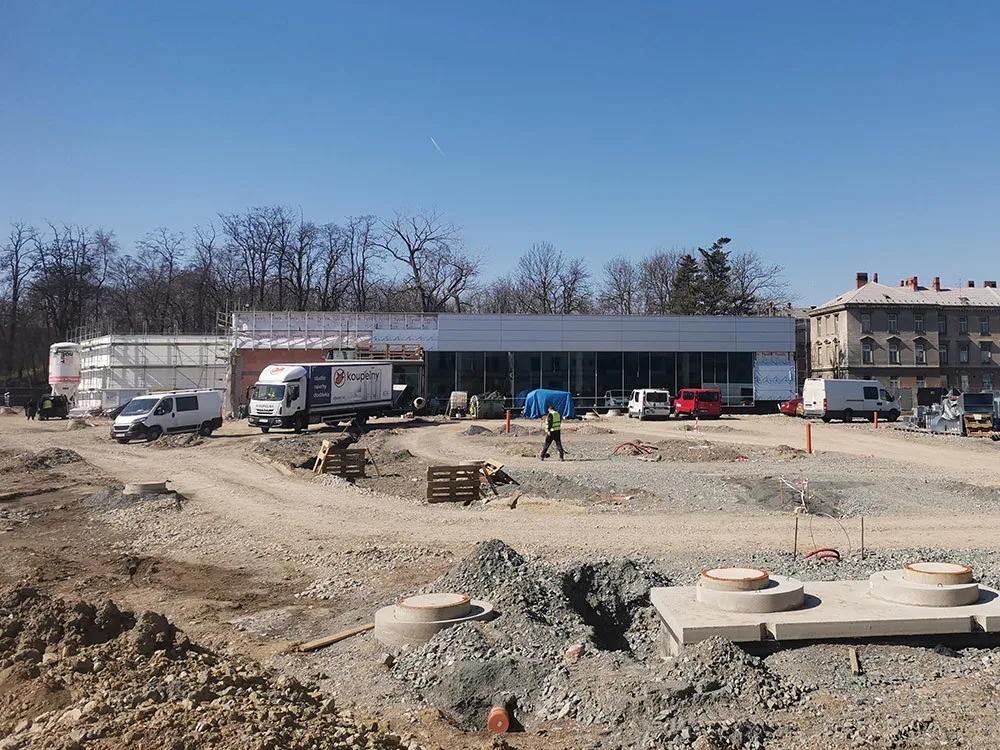 Výstavba prodejny Lidl v Olomouci na Šibeníku