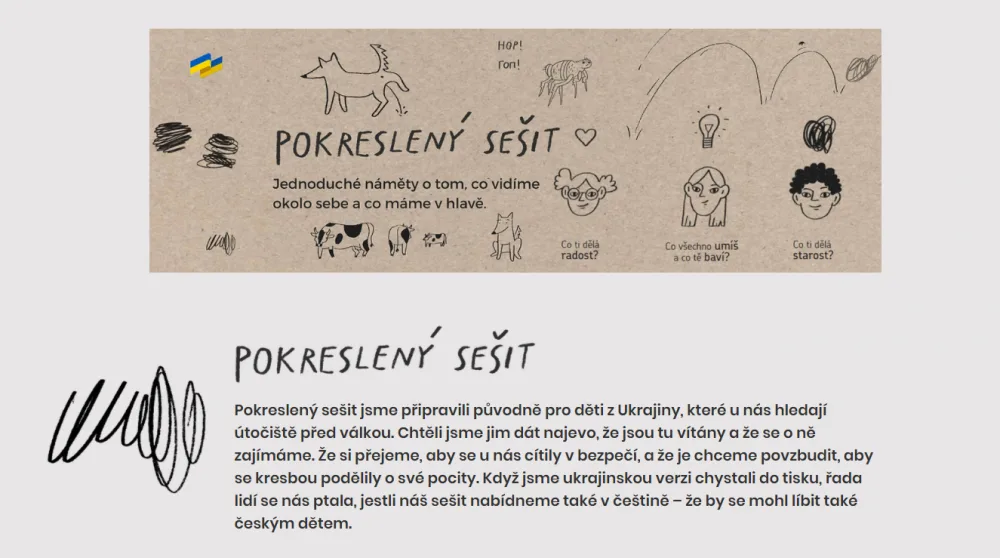 Dětem z Ukrajiny by mohl pomoci Pokreslený sešit. Vytvořila ho olomoucká pedagogická fakulta