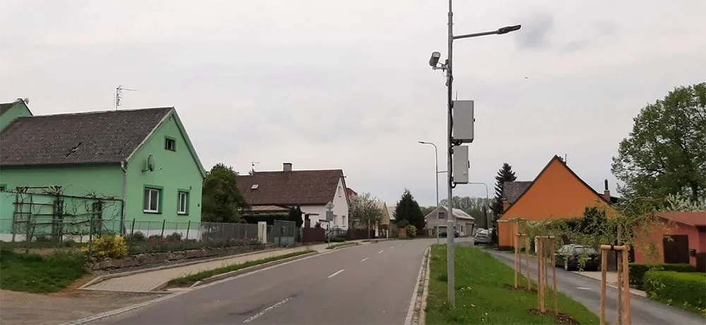 Nový stacionární radar ve šternberské místní části Krákořice