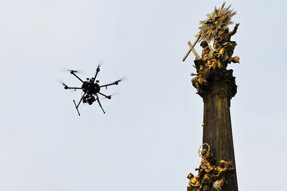 Památku UNESCO v centru Olomouce nasnímal speciální dron