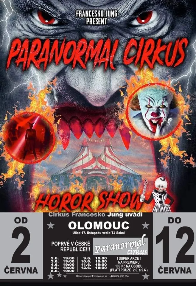 Do Olomouce přijede cirkus bez zvířat. Nabízí hororovou show pro děti i dospělé