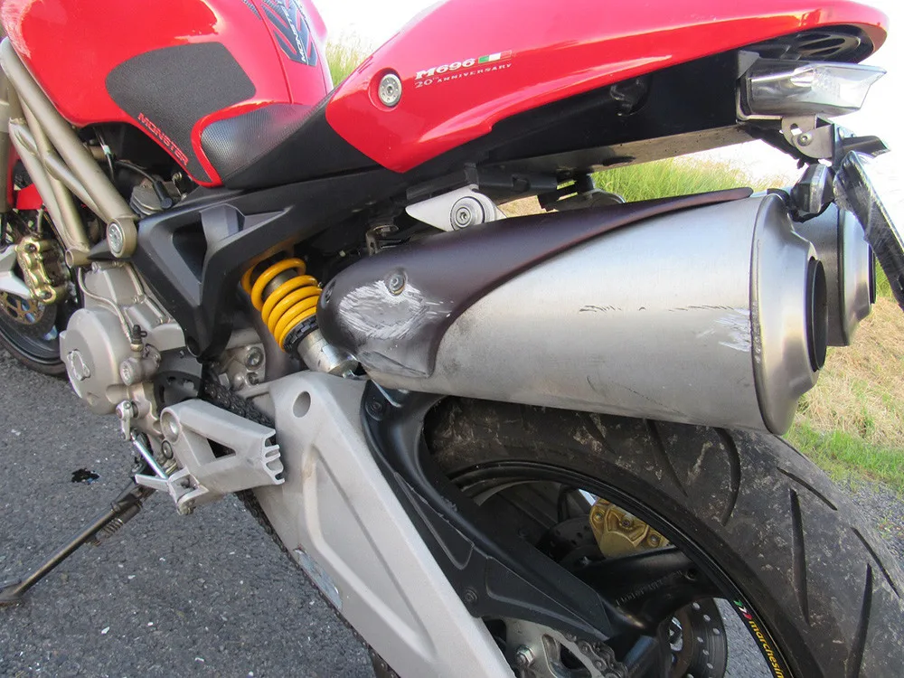 Dopravní nehoda motorkářky na dálnici D46 u Prostějova