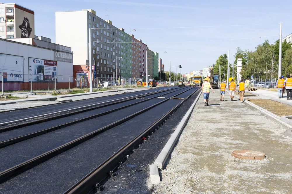 Část Zikovy ulice se brzy otevře, stavba tramvajové trati v Olomouci pokročila