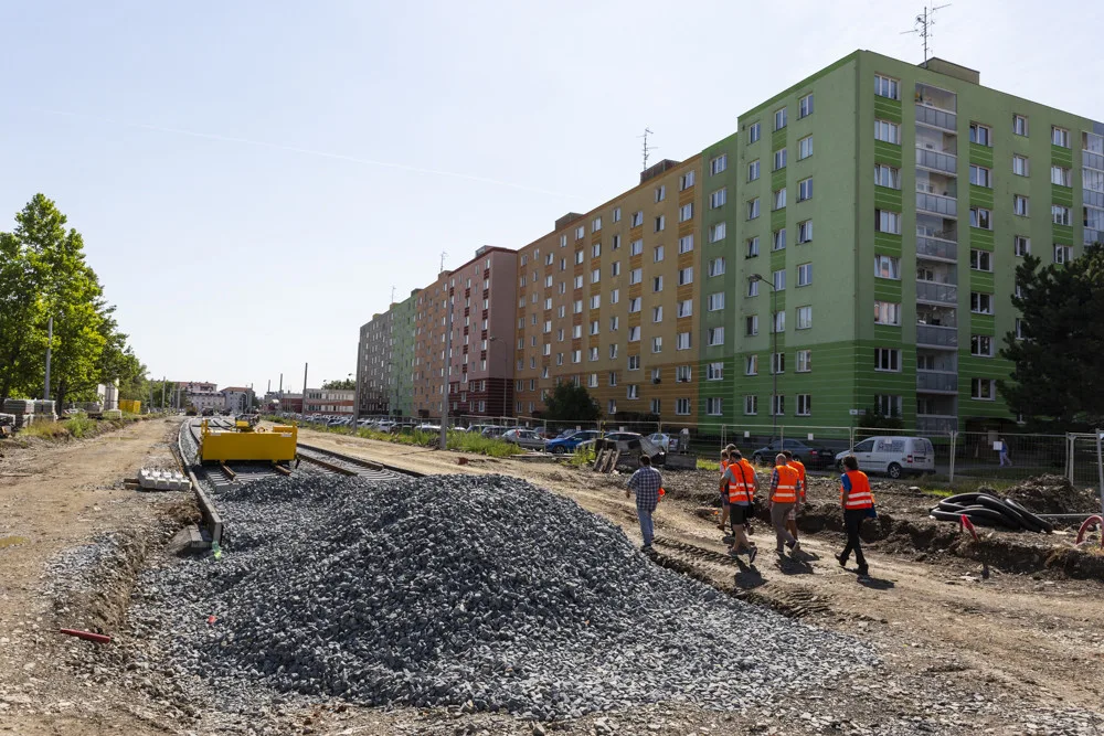 Část Zikovy ulice se brzy otevře, stavba tramvajové trati v Olomouci pokročila
