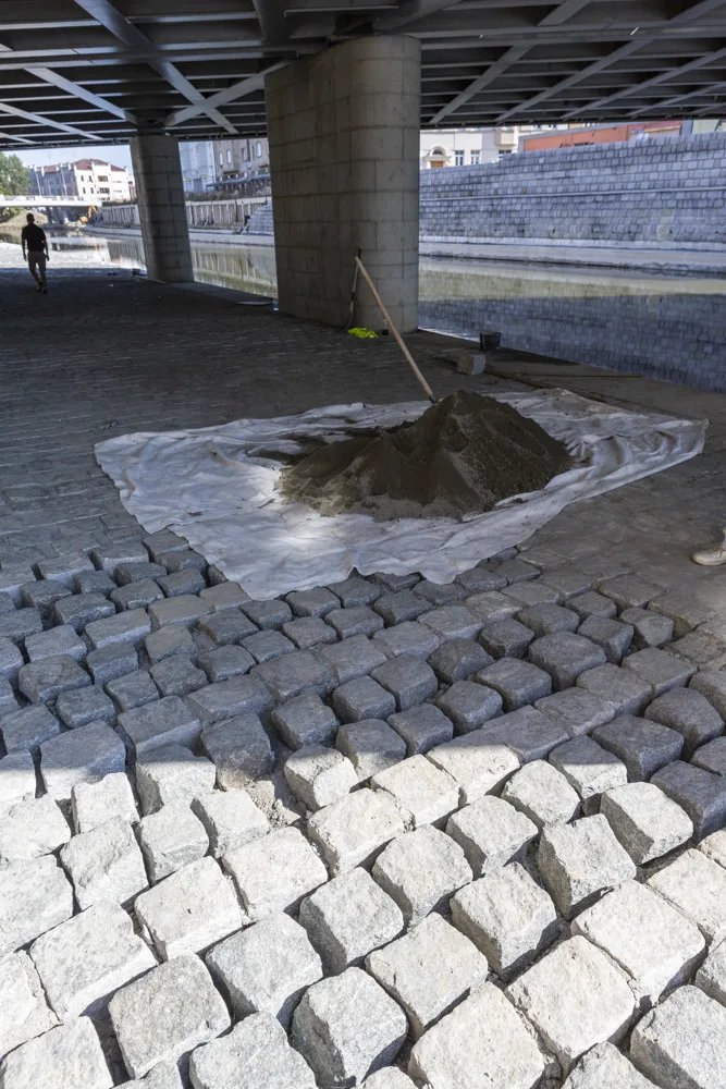FOTOGALERIE: Stavba olomoucké náplavky míří do finiše. Město řeší náročnost údržby