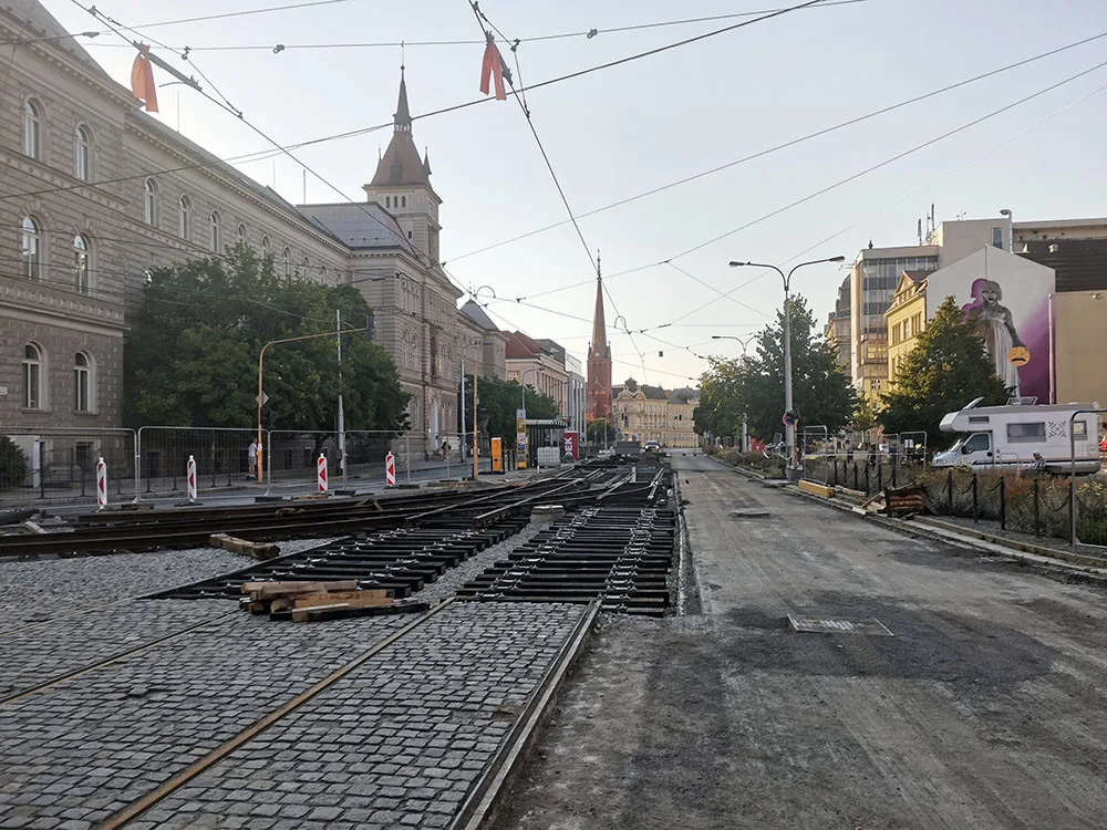 Rekonstrukce křižovatky u okresního soudu v Olomouci - ilustrační foto