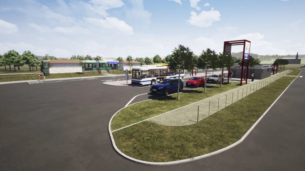 Vizualizace nové podoby autobusového nádraží v Litovli