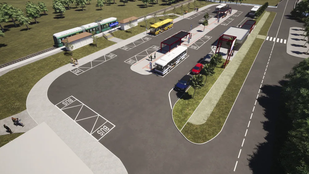 Vizualizace nové podoby autobusového nádraží v Litovli