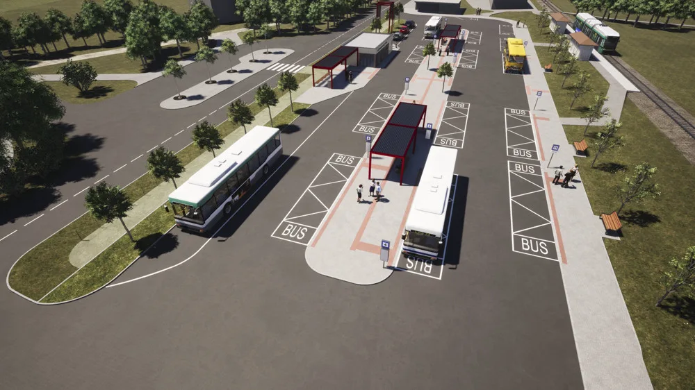 Vizualizace nové podoby autobusového nádraží v Litovli