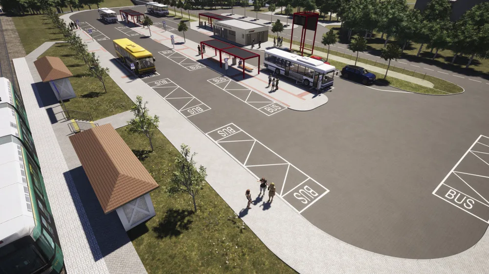 Vizualizace nové podoby autobusového nádraží v Litovli