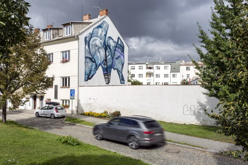 Mural v Koželužské ulici v Olomouci