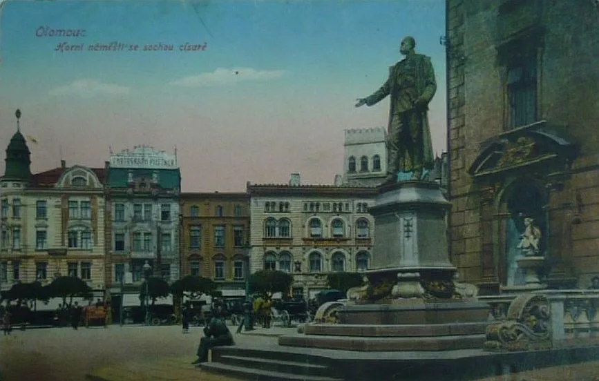 Pomník Franze Josefa I. na Horním náměstí, počátek 20. století