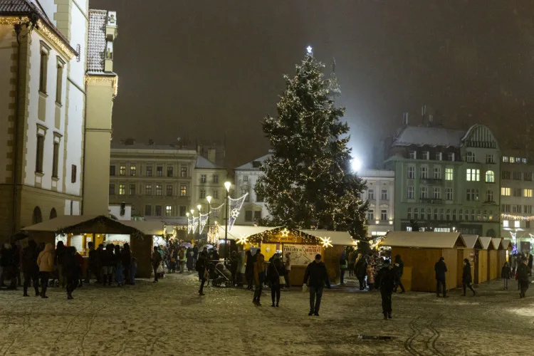 Punče, zářící strom i děsivý pochod krampus čertů: vánoční trhy v Olomouci se blíží