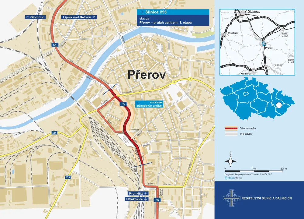 Přerov otevře průpich, má to však komplikaci. Přestane platit zákaz vjezdu těžkých nákladních aut do města