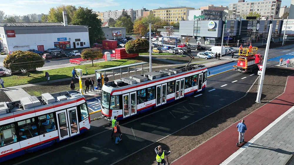 Tramvajová trať na Nových Sadech procházela tento týden sérií kontrol