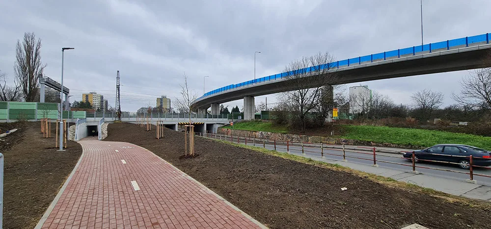 Nový podjezd výrazně zlepšuje komfort a bezpečnost cyklistů v Přerově