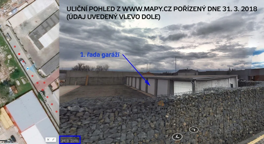 Načerno postavené garáže ve Vrahovicích stojí dál. Skončily v konkurzu a nejde je zbourat