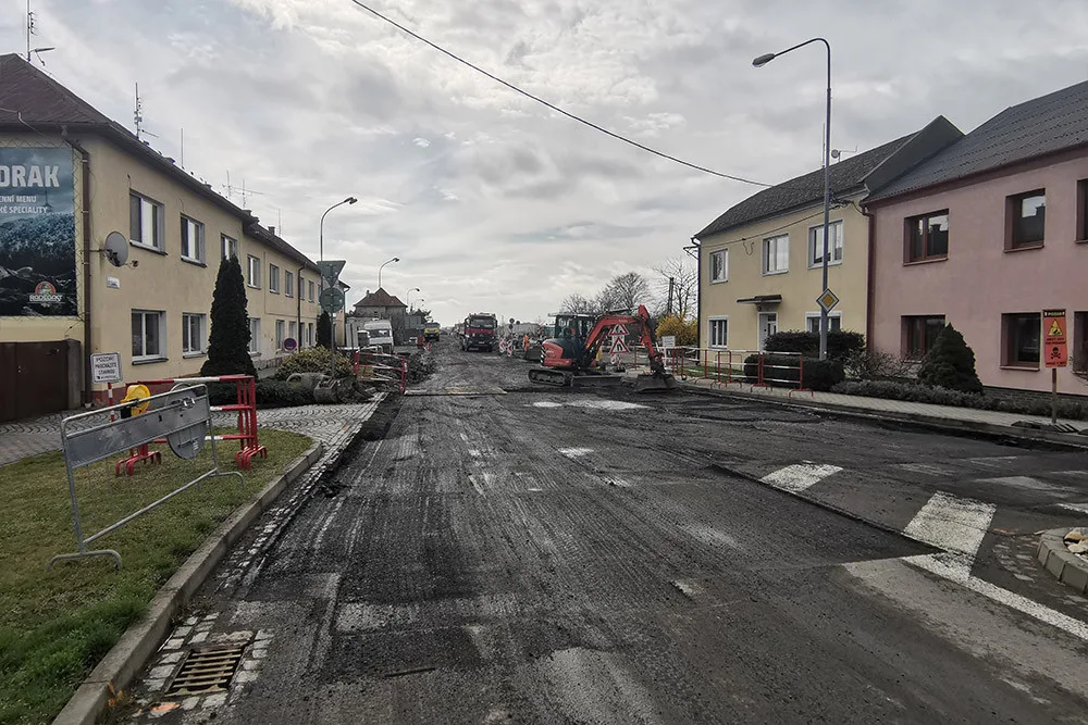 Rekonstrukce Olomoucké ulice na příjezdu do Litovle