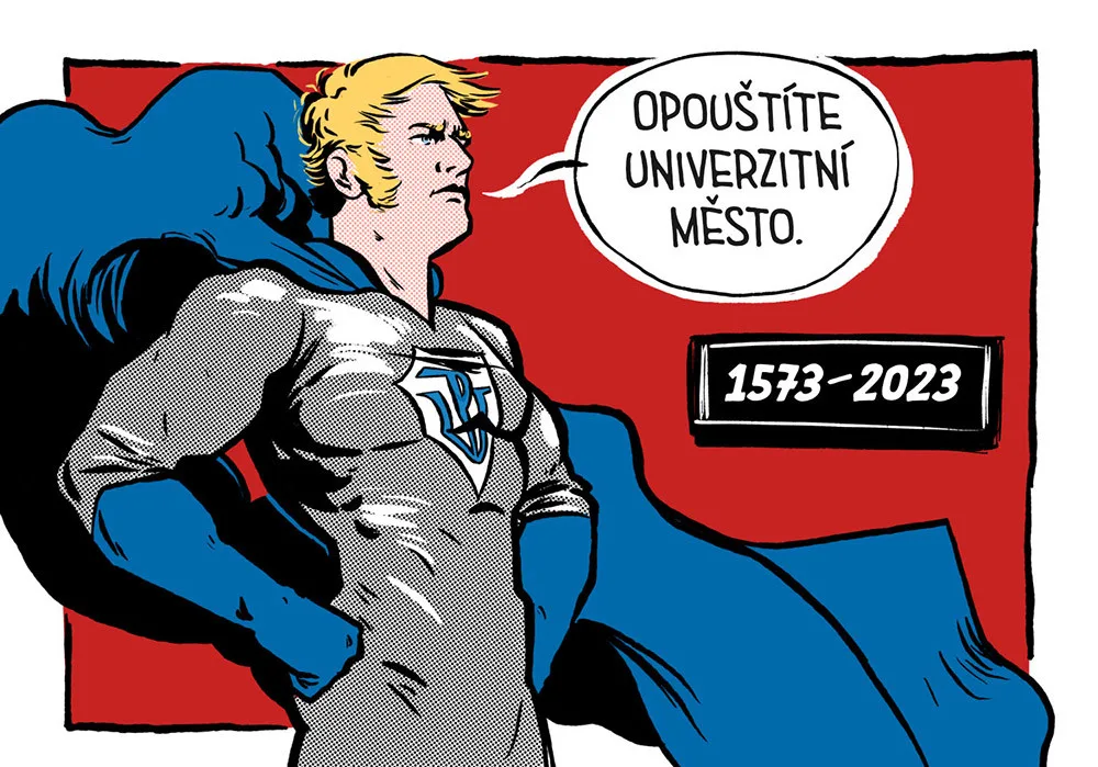 Superhrdinové Palacký a svatá Pavlína. Olomouc společně s univerzitou představila nový vizuál