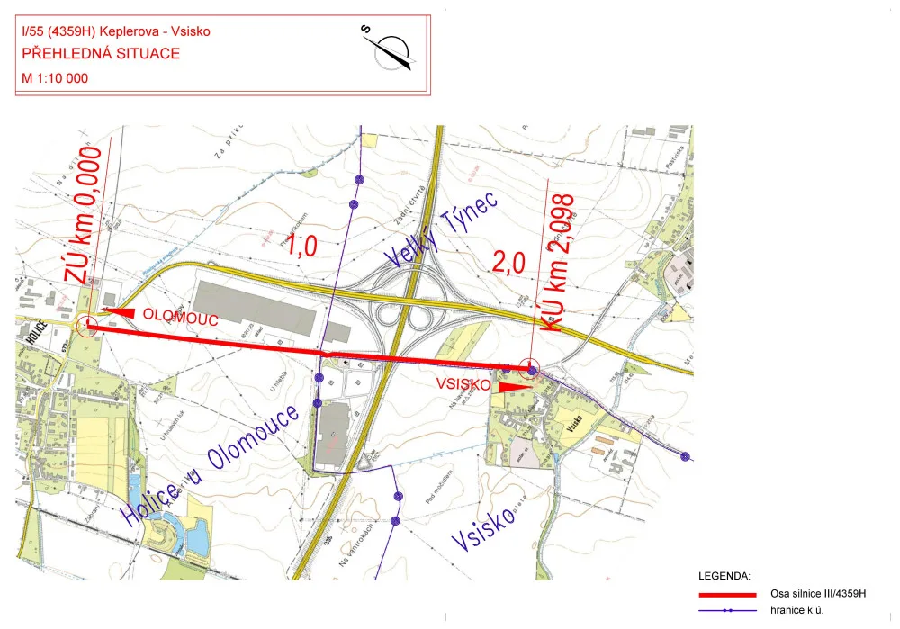 Začínají opravy silnice z Olomouce do nákupního centra Olympia. Potrvají až do konce září