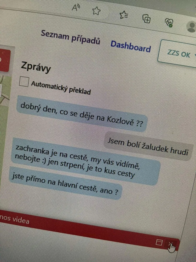 Hluchoněmého cyklistu postihl infarkt myokardu. Díky aplikaci přijeli olomoučtí záchranáři včas