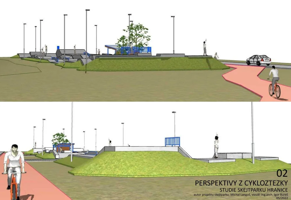 Mládež v Hranicích bude mít nový moderní skatepark s osvětlením. Sloužit začne ještě letos