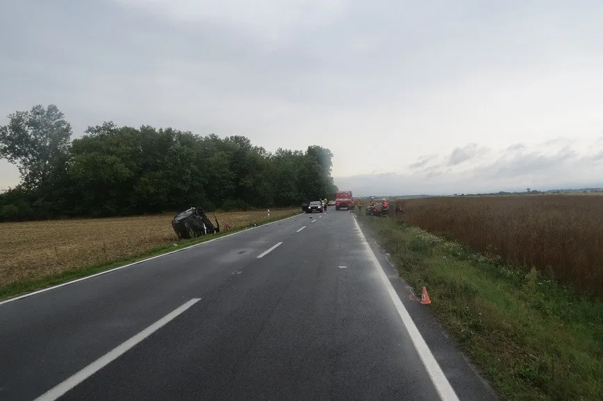 Čtyři zranění u Štěpánova. Mladá řidička nezvládla fabii a srazila se s protijedoucím vozem