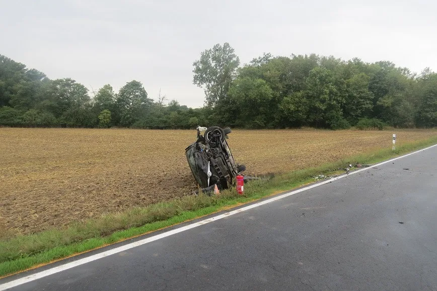 Čtyři zranění u Štěpánova. Mladá řidička nezvládla fabii a srazila se s protijedoucím vozem