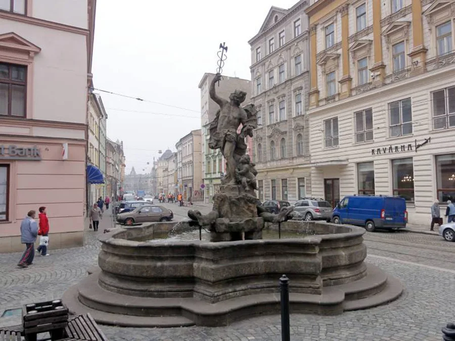 Merkurova kašna v centru Olomouce - ilustrační foto