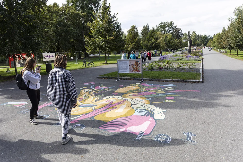 Malba od Vincenta Chigniera v Olomouci na okraji Smetanových Sadů