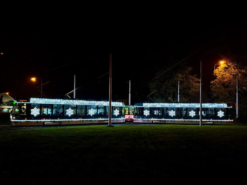 Olomoucká vánoční tramvaj typu EVO