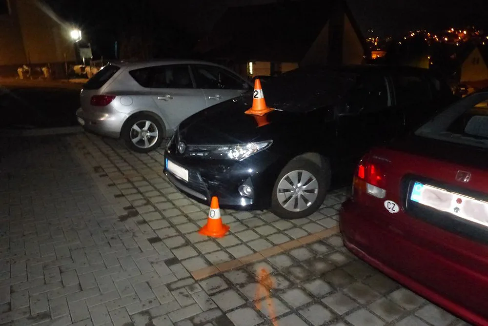 Opilý a hladový senior vyrazil autem na nákup. Naboural plot i dvě auta a popral se svědkem