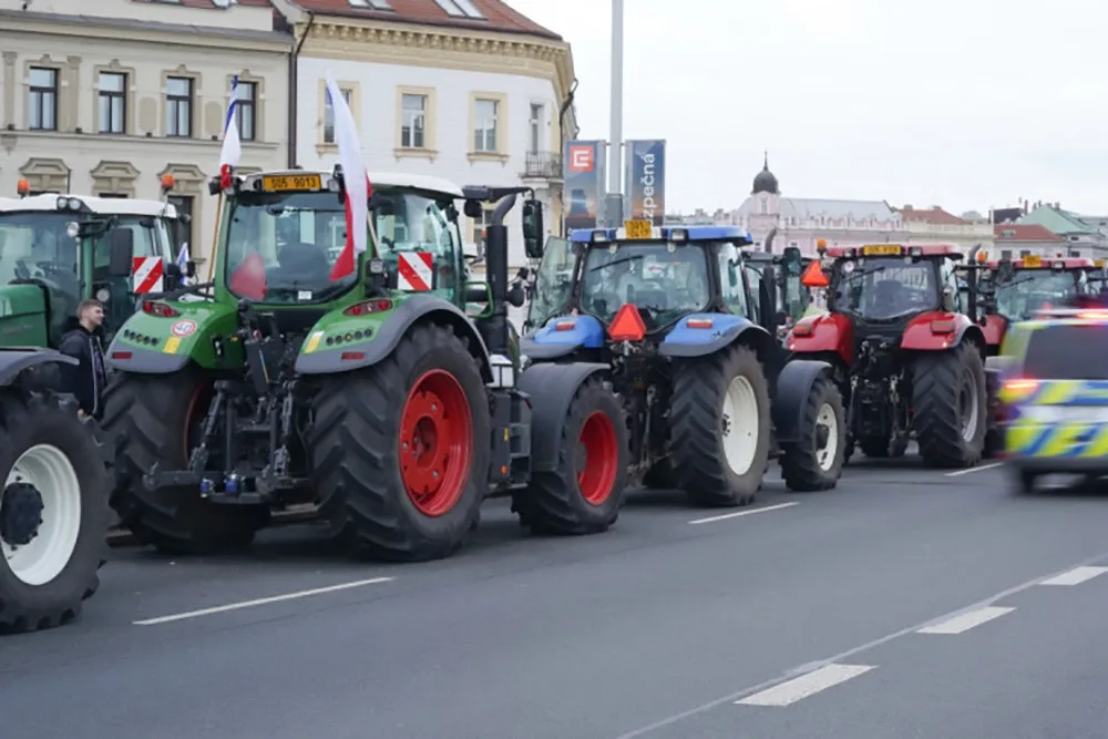 Pondělní protest zemědělců v Praze - ilustrační foto